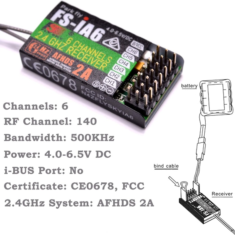 Flysky FS-IA6 Receiver 6CH Dua - Drone Racing Battery 评论和价格