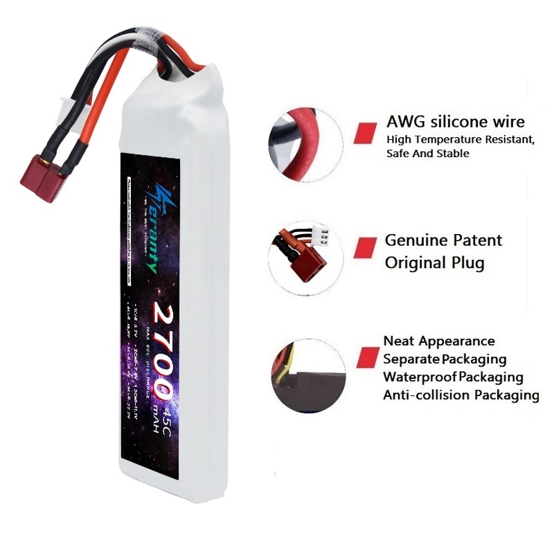 1/3PCS 2S 7.4V Lipo Battery 27 - Drone Racing Battery 评论和价格