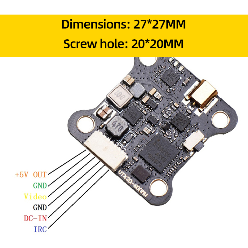 JHEMCU VTX20-600 5.8G 40CH FPV - Drone Racing Transmitter 评论和价格