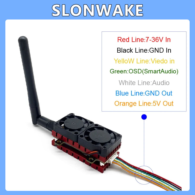 SLONWAKE 5.8G 48CH 4.2W VTX Ad - Drone Racing Transmitter 评论和价格